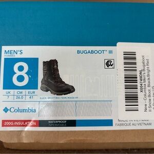 Columbia Men's Bugaboot III Black with Red Accents